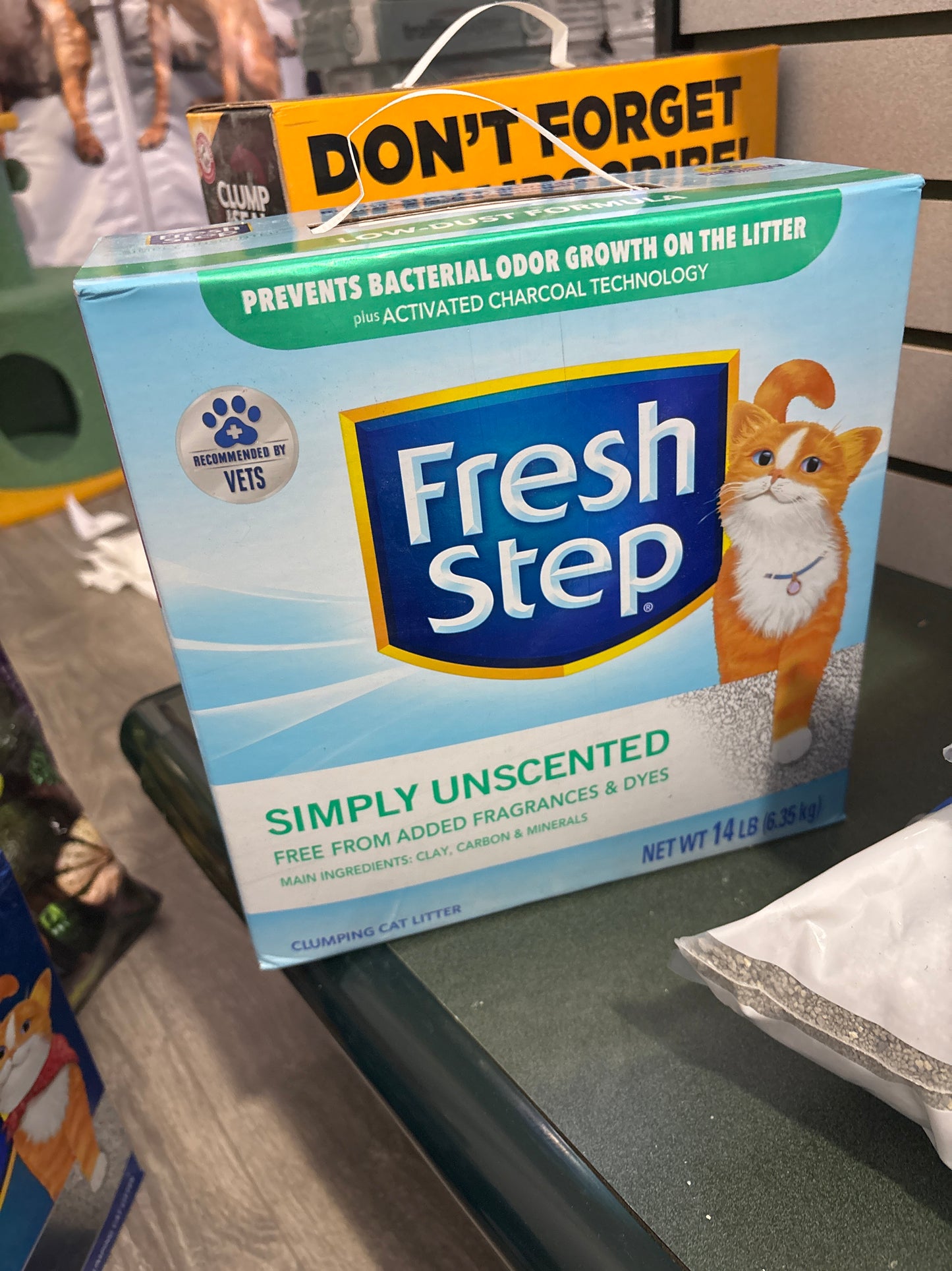 Fresh Step Simply Unscented Clumping Litter, Fresh Step Unscented Cat Litter With Activated Charcoal Technology, 14 lb. Box