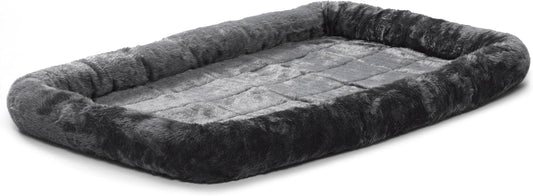 Midwest Quiet Time Bolster Gray Dog Bed