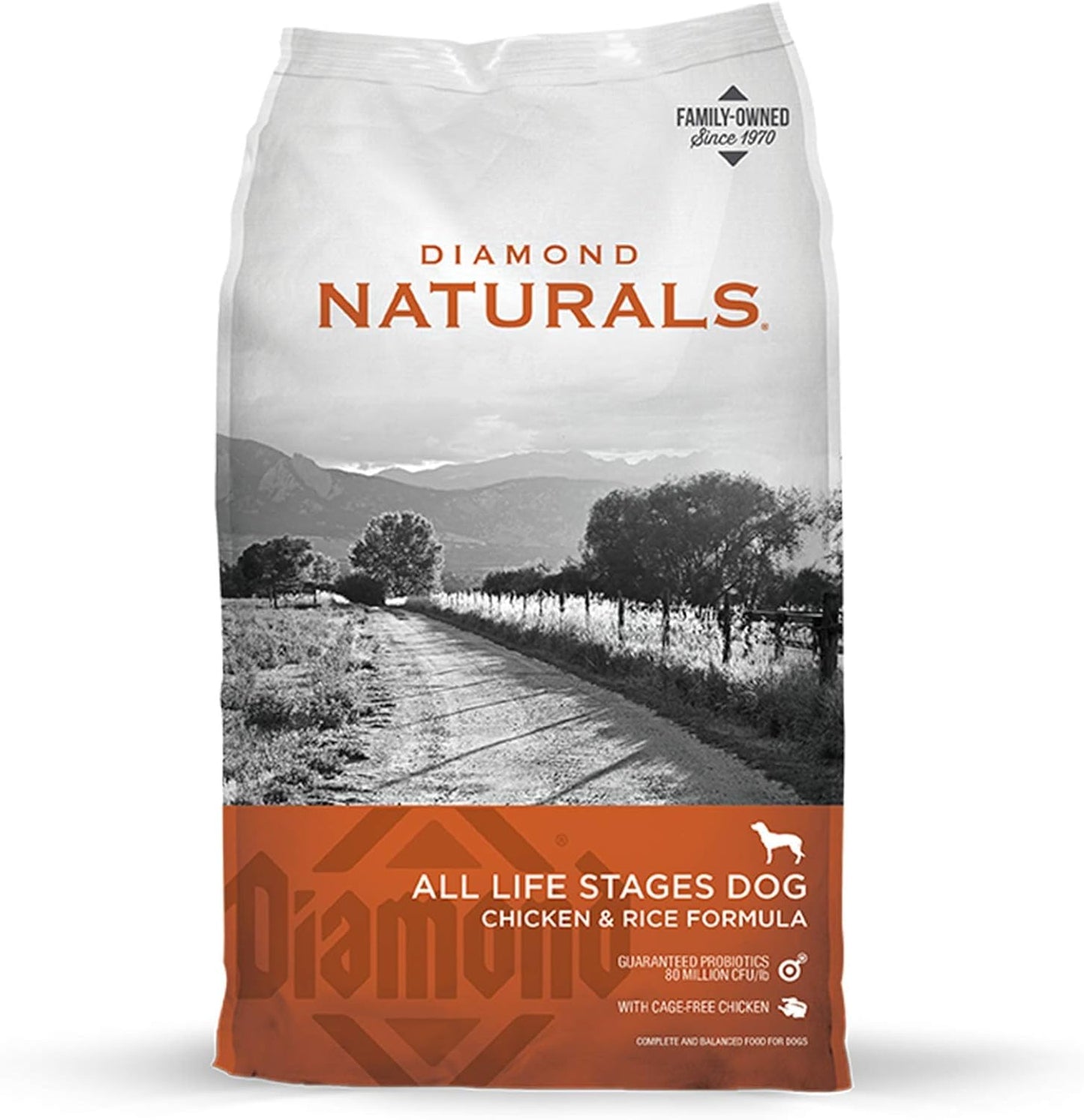 Diamond Naturals All Life Stages Chicken and Rice Formula Dry Dog Food Protein from Real Chicken, and Probiotics 40 Pound (Pack of 1)