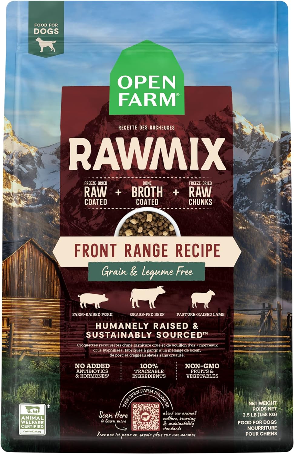 Open Farm RawMix Front Range Grain-Free Dog Kibble