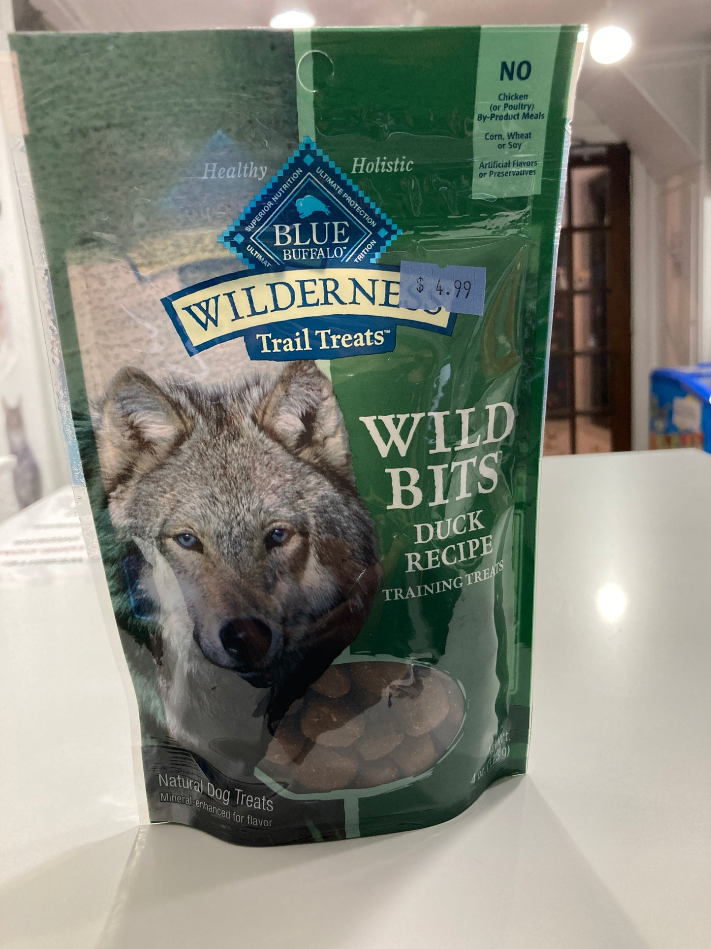 Blue Buffalo Wilderness Wild Bits Soft & Chewy Training Treats for Dogs, Grain-Free, Duck Recipe, 4-oz. Bag