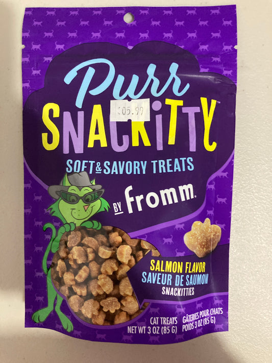 Fromm PurrSnackitty Salmon Flavor Snackitties Treats - Premium Soft & Savory Cat Treats - 3 oz