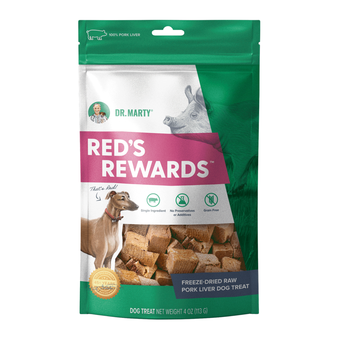 Dr. Marty Reds Rewards Pork Liver Dog Treat 4oz