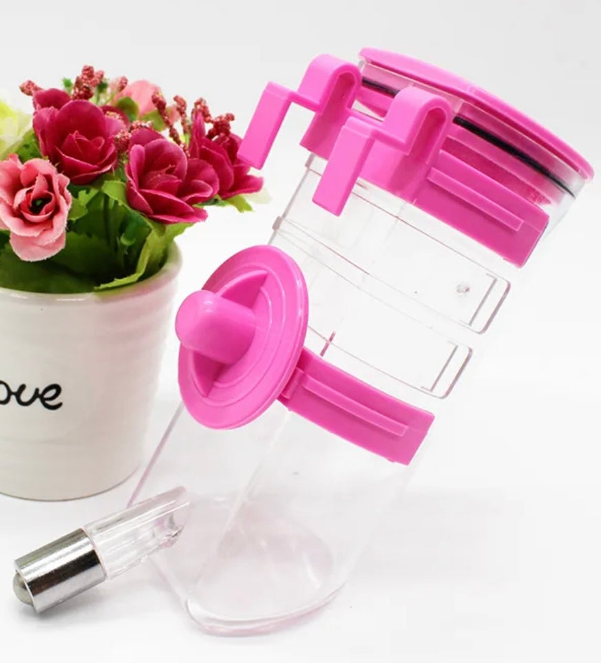 Dog Water Bottle with Hook for crate 15 or 20 Oz. - Leak-Proof Nozzle - assorted colors