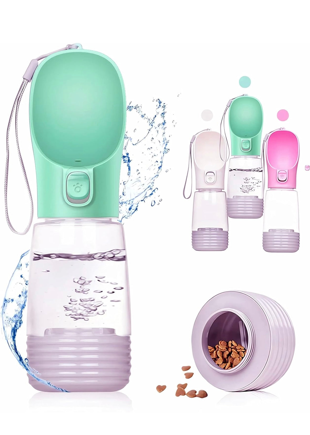 Water Bottle with Food Dispenser