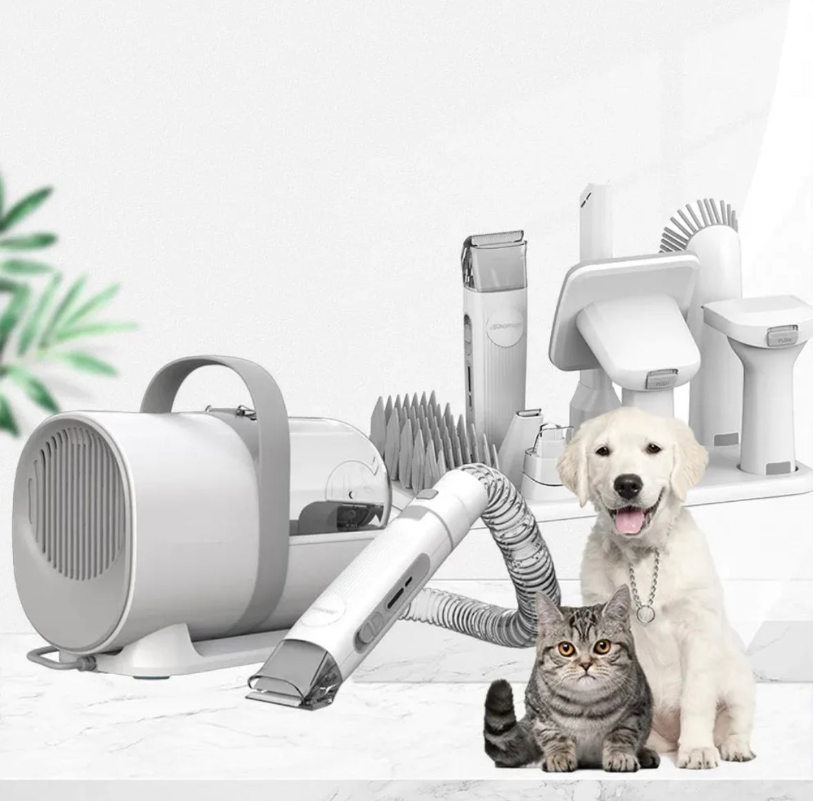 Dog Hair Vacuum & Dog Grooming Kit
