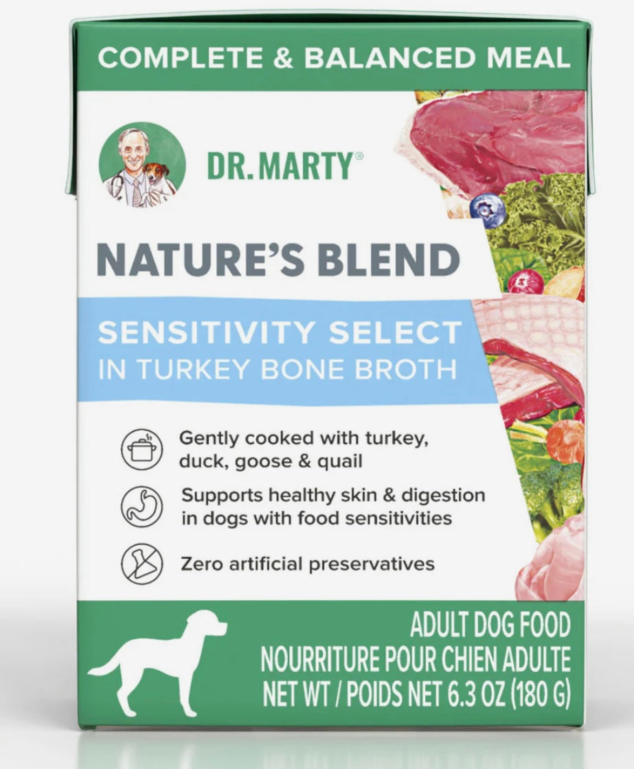 Dr. Marty Nature's Blend Radiant Select Adult Dog Food (6.3 oz) -
[Turkey Bone Broth] - Case of 12