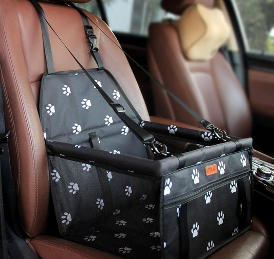 Pet Dog Booster Seat, with Upgrade Support Rod, Breathable and Foldable Pet Car Basket, Pet Dog Car Portable Seat, Suitable for Small and Medium Pets