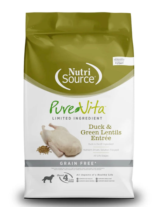 Pure Vita Duck and Green Lentils Dog Food - 4lbs