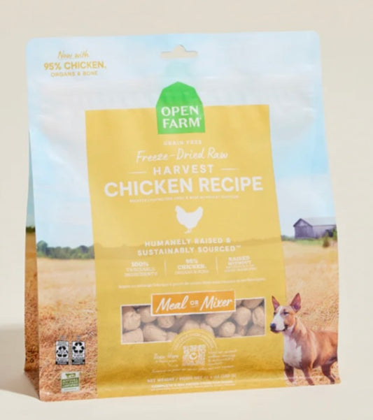 Open Farm Harvest Chicken Freeze Dried Raw Morsels for Dogs