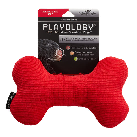 Playology Beef Scent Channel Chew Ring Dog Toy,Large Breeds