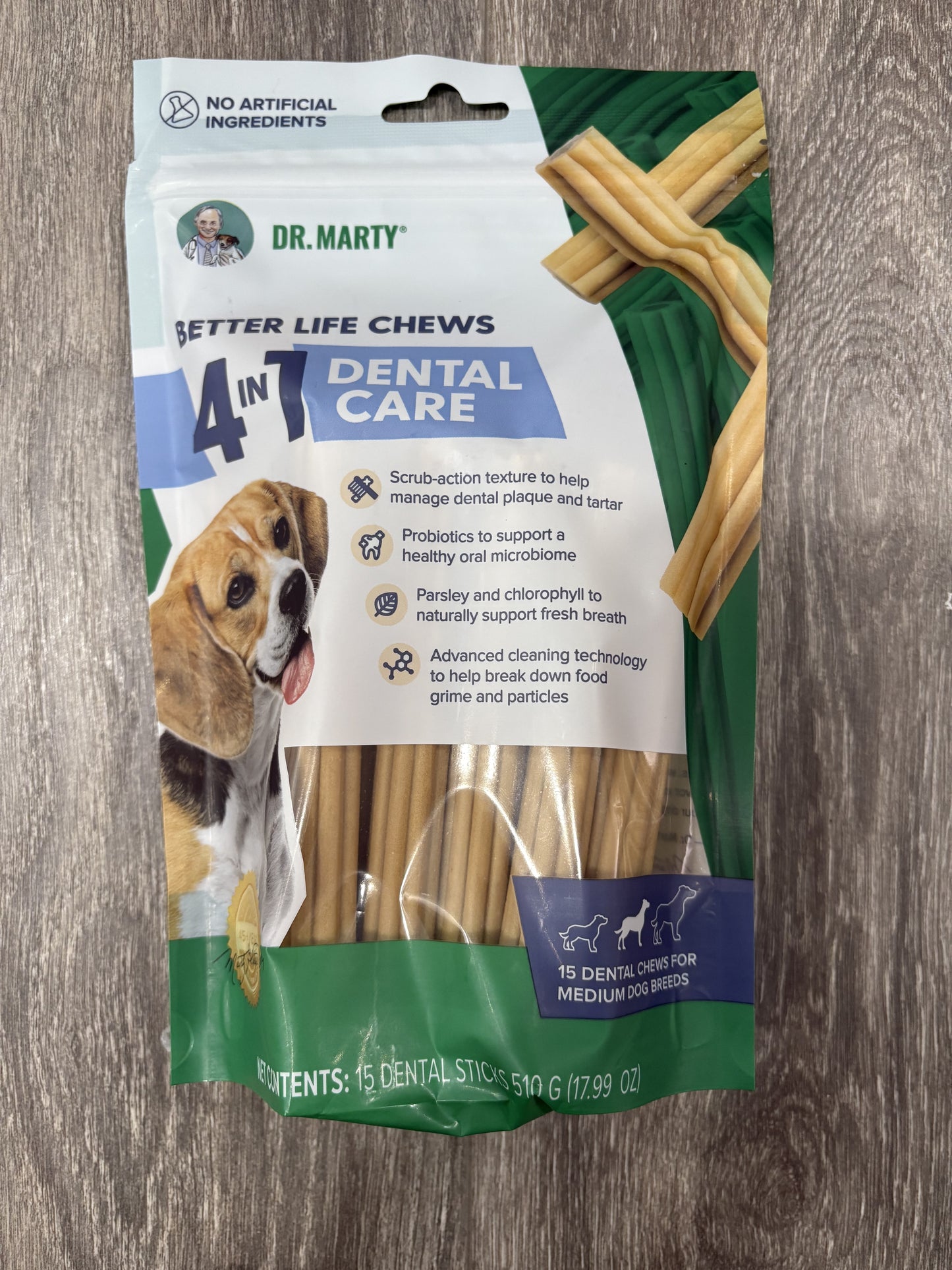 Dr. Marty Better Life Chews
4-in-1 Dental Care