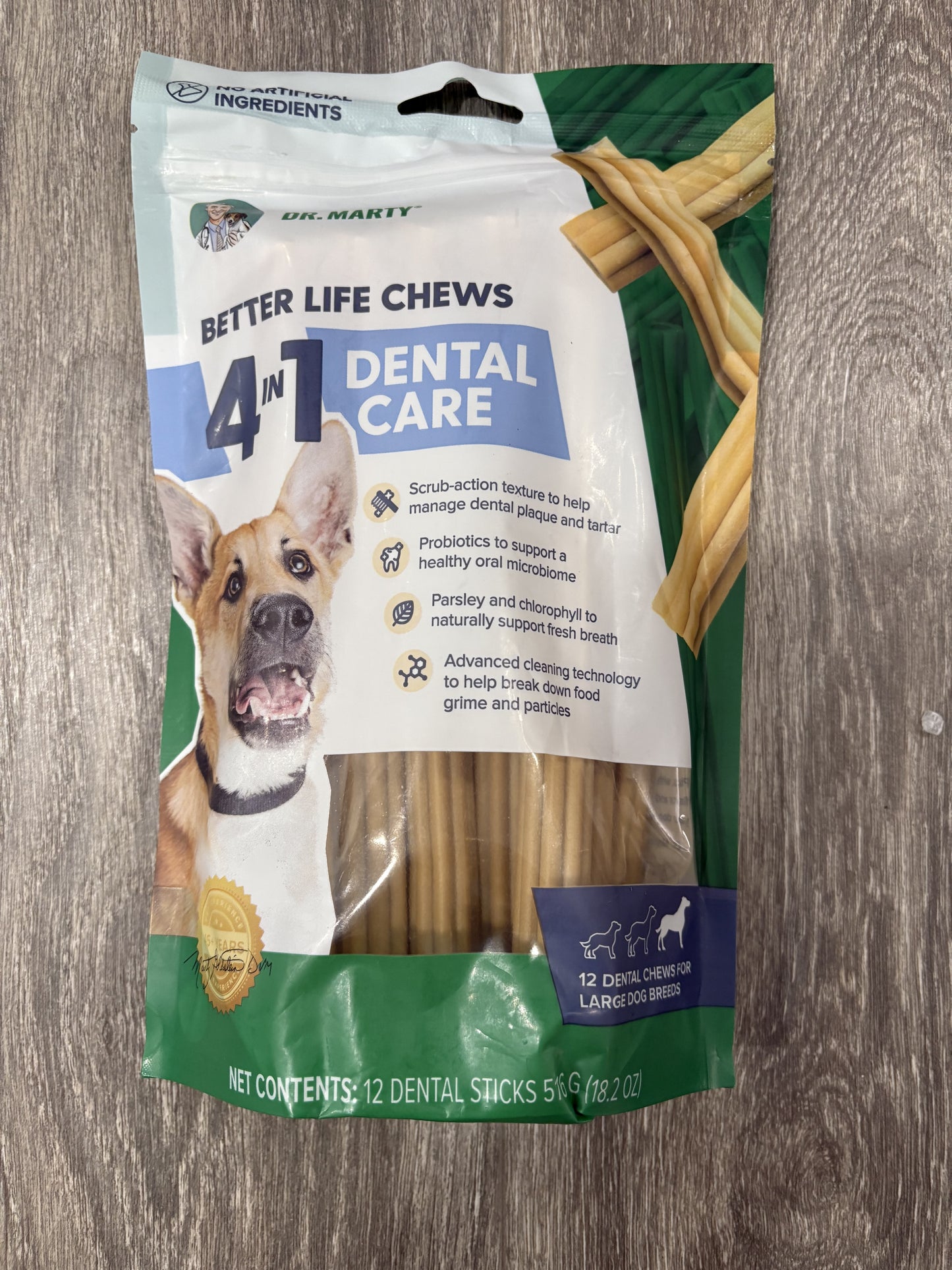 Dr. Marty Better Life Chews
4-in-1 Dental Care