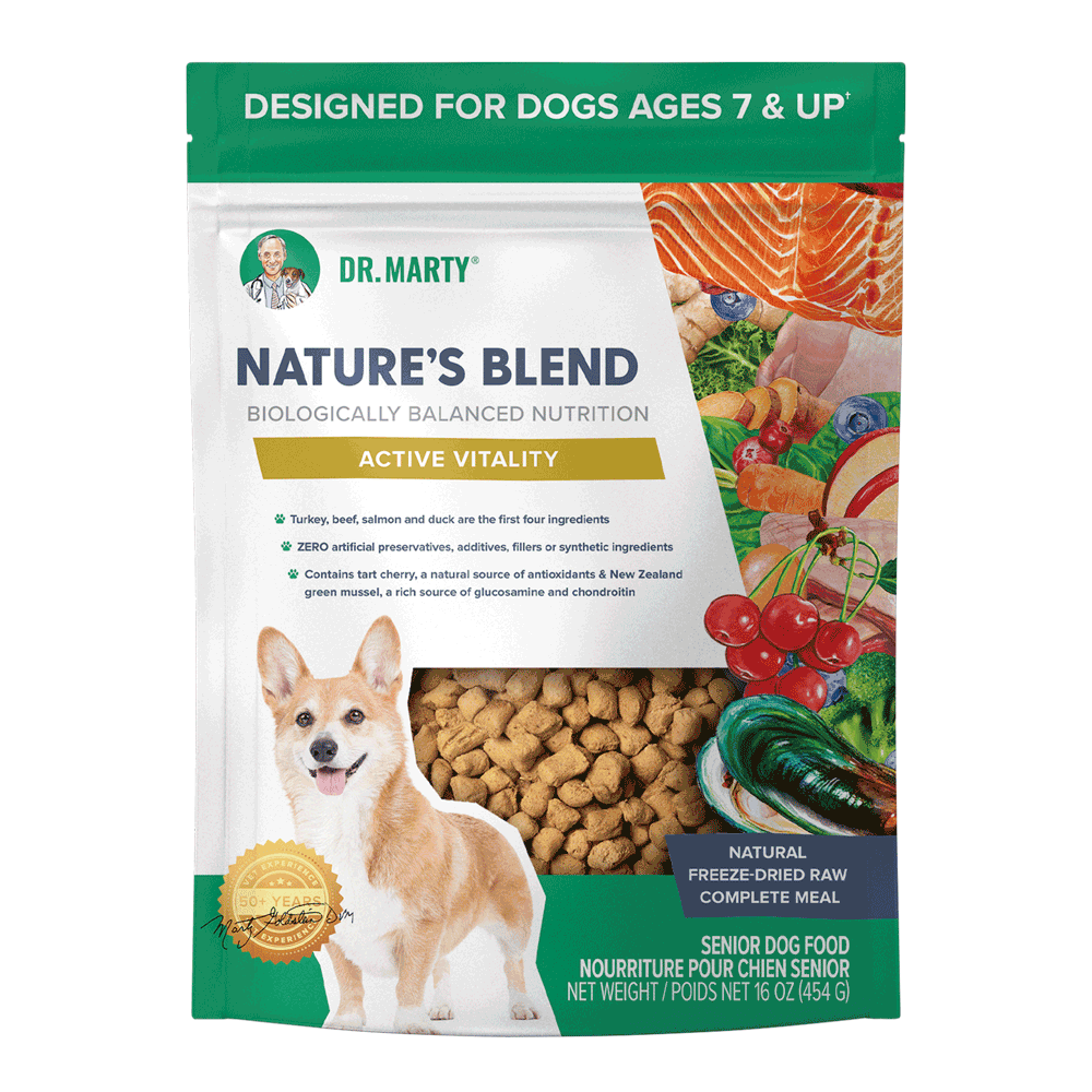 Dr. Marty Nature’s Blend Active Vitality Premium Freeze-Dried Raw Senior Dog Food