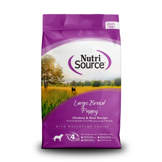 NutriSource Puppy Food for Large Breeds, Chicken and Rice, 4lb