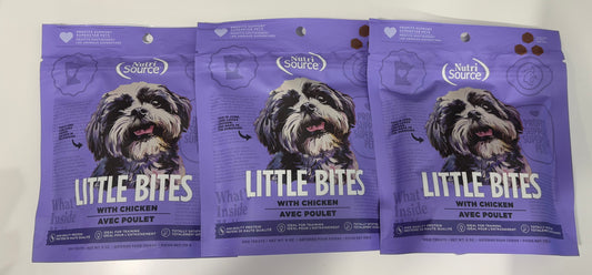 NutriSource Little Bites Chicken Dog Treats 6oz - PACK WITH 03