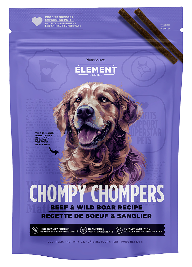 NutriSource Elements Beef & Wild Boar Chompy Chompers Dog Treats 6oz