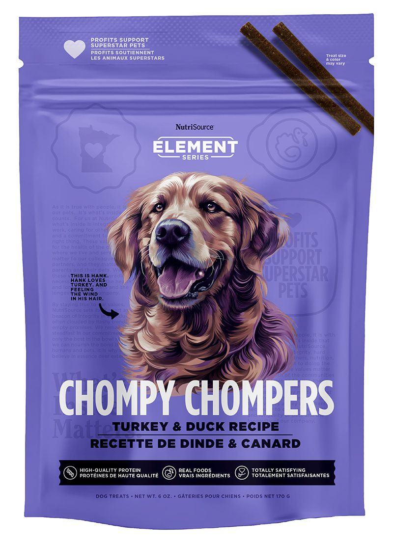 NutriSource Elements Turkey & Duck Chompy Chompers Dog Treats 6oz