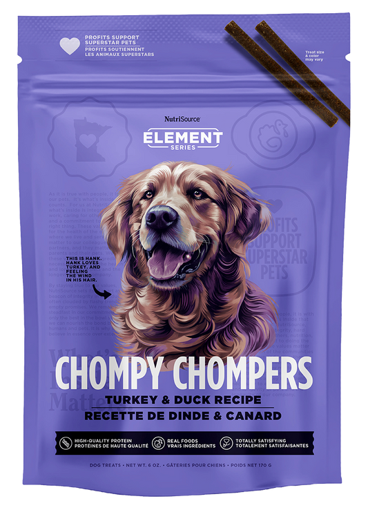 NutriSource Elements Turkey & Duck Chompy Chompers Dog Treats 6oz