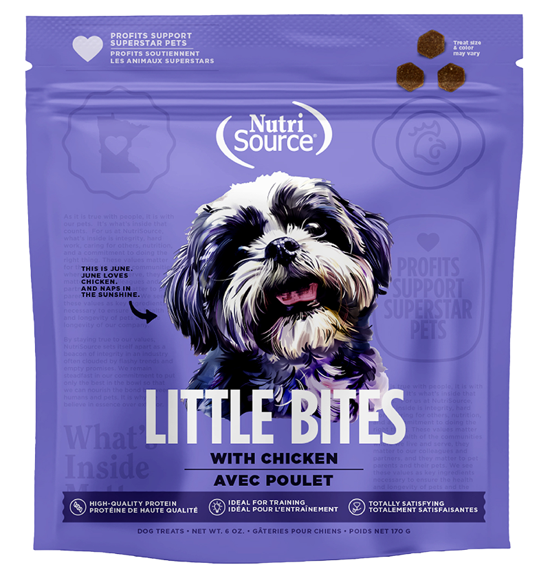 NutriSource Little Bites Chicken Dog Treats 6oz - PACK WITH 03