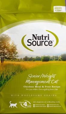 NutriSource Senior / Weight Management Dry Cat Food - 4lbs