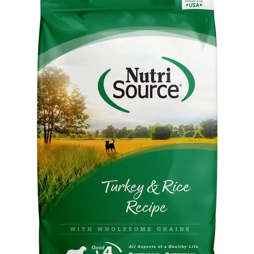 NutriSource Turkey & Rice Recipe with Wholesome Grains Dog Food - 4LB